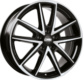 Alu kola CMS C30, 16x6.5 5x114.3 ET40, černá lesklá + leštění