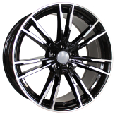 Alu kola Racing Line A7065, 19x8.5 5x120 ET33, černá + leštění