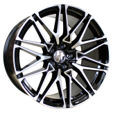 Alu kola Racing Line B5771, 22x10.5 5x112 ET43, černá + leštění (zátěžová)