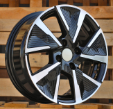 Alu kola Racing Line B5906F, 17x7 4x108 ET32, černá + leštění