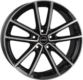 Alu kola BORBET W, 19x8 5x108 ET45, černá lesklá + leštění