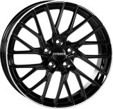 Alu kola MONACO WHEELS GP11, 18x8 5x112 ET45, černá lesklá + leštěný límec