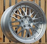 Alu kola Racing Line A1025, 17x7.5 5x120 ET34, stříbrná + leštěný límec