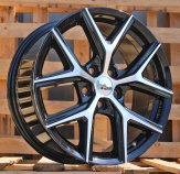 Alu kola Racing Line B1344, 18x7.5 5x114.3 ET45, černá + leštění