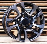 Alu kola Racing Line B1704, 17x7.5 6x139.7 ET25, černá + leštění (zátěžová)