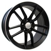 Alu kola Racing Line B5461, 19x8 5x112 ET43, Černá matná + leštěný límec