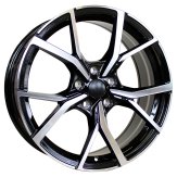 Alu kola Racing Line B5801, 17x7 5x112 ET45, černá + leštění