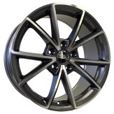 Alu kola Racing Line BK703, 18x8 5x112 ET42, šedivá + leštění