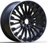 Alu kola Racing Line FBX132, 18x8 5x112 ET43, Černá matná + leštěný límec