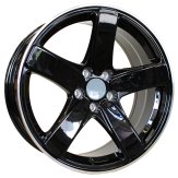 Alu kola Racing Line FE023, 20x10 5x112 ET19, Černá + leštěný límec