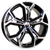 Alu kola Racing Line FE190, 17x7 5x114.3 ET48, černá + leštění