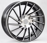 Alu kola Racing Line LU589, 20x8.5 5x120 ET33, černá + leštění