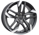 Alu kola Racing Line XE170, 16x7 5x108 ET44, Černá matná + leštění