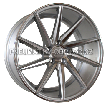 Alu kola Racing Line B1058, 18x8 5x112 ET35, stříbrná + leštění