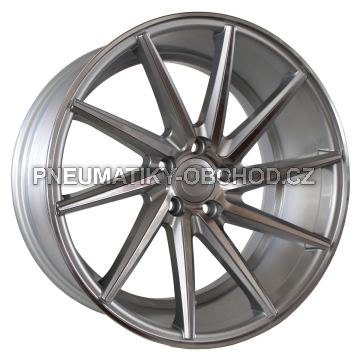 Alu kola Racing Line B1059, 19x8.5 5x112 ET26, stříbrná + leštění