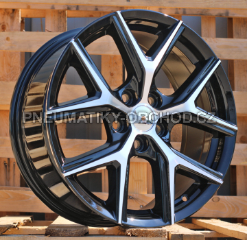 Alu kola Racing Line B1344, 18x7.5 5x114.3 ET45, černá + leštění