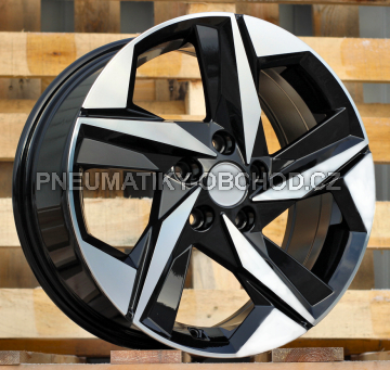 Alu kola Racing Line B1622, 17x7.5 5x114.3 ET51, černá + leštění