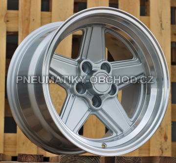 Alu kola Racing Line B1794, 16x9 5x112 ET12, stříbrná + leštěný límec