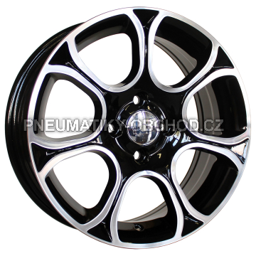 Alu kola Racing Line B5164, 15x6 4x98 ET35, černá + leštění