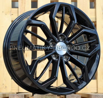 Alu kola Racing Line B5433, 17x7.5 5x108 ET50, černá lesklá