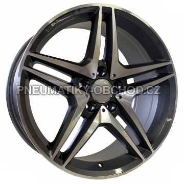 Alu kola Racing Line BK443, 17x8 5x112 ET40, šedivá + leštění