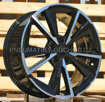 Alu kola Racing Line D1982, 18x7.5 5x114.3 ET45, černá + leštění