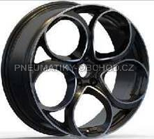 Alu kola Racing Line L2387, 19x8 5x110 ET34, Černá matná + leštění