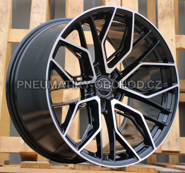 Alu kola Haxer HX015F, 20x10.5 5x112 ET20, černá + leštění