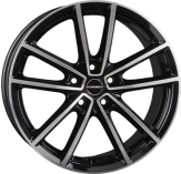 Alu kola BORBET W, 19x8 5x108 ET45, černá lesklá + leštění