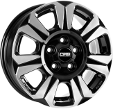 Alu kola CMS C31, 16x6.5 5x118 ET60, černá lesklá + leštění (zátěžová)