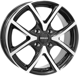 Alu kola MONACO WHEELS 2 CL2, 16x6.5 4x100 ET40, černá lesklá + leštění