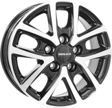 Alu kola MONACO WHEELS 2 CL2T, 16x6.5 5x112 ET52, černá lesklá + leštění (zátěžová)