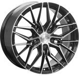 Alu kola MONACO WHEELS FF2, 18x8 5x108 ET45, černá lesklá + leštění