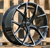 Alu kola Racing Line 3S5997, 18x8 5x112 ET39, Černá matná + leštění