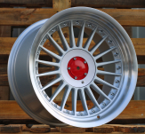 Alu kola Racing Line 7307R, 17x9 5x120 ET15, stříbrná + leštěný límec