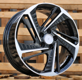 Alu kola Racing Line A5895, 17x7 5x114.3 ET49, černá + leštění