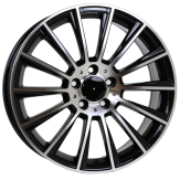 Alu kola Racing Line B1048, 17x7.5 5x112 ET45, černá + leštění