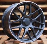 Alu kola Racing Line B1258, 19x9.5 5x112 ET42, černá matná + červený límec