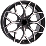 Alu kola Racing Line B1449, 18x7 4x100 ET30, Černá matná + leštění