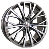 Alu kola Racing Line B1453, 18x8 5x112 ET39, šedivá + leštění