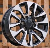 Alu kola Racing Line B1743, 19x7.5 6x139.7 ET25, černá + leštění (zátěžová)