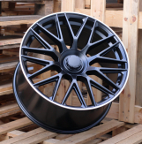 Alu kola Racing Line B1766, 19x8.5 5x112 ET38, Černá matná + leštěný límec