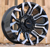 Alu kola Racing Line B1799, 17x9 5x127 ET, černá + leštění (zátěžová)