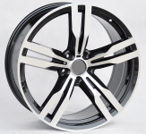 Alu kola Racing Line B5327, 19x8.5 5x112 ET25, černá + leštění