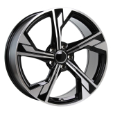 Alu kola Racing Line B5419, 19x8.5 5x112 ET32, černá + leštění