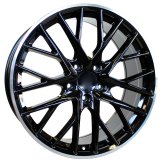 Alu kola Racing Line B5541, 21x11.5 5x130 ET62, Černá + leštěný límec (zátěžová)