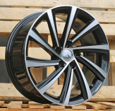 Alu kola Racing Line D2403, 18x8 5x112 ET45, černá + leštění