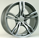 Alu kola Racing Line E492, 17x8 5x120 ET30, šedivá + leštění