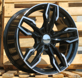 Alu kola Racing Line FE170, 19x8.5 5x120 ET38, černá + leštění