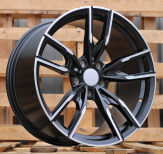 Alu kola Racing Line I5478, 18x8 5x120 ET34, Černá matná + leštění